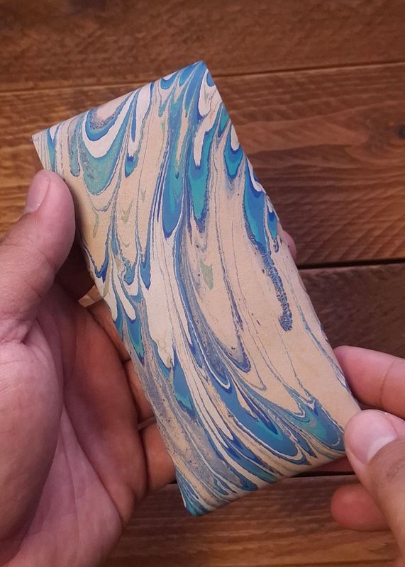 Marbled Eleanor Stitchless Fountain Pen Leather Case