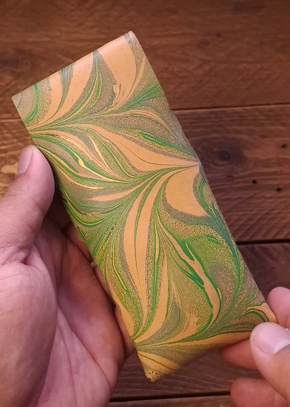 Marbled Eleanor Stitchless Fountain Pen Leather Case