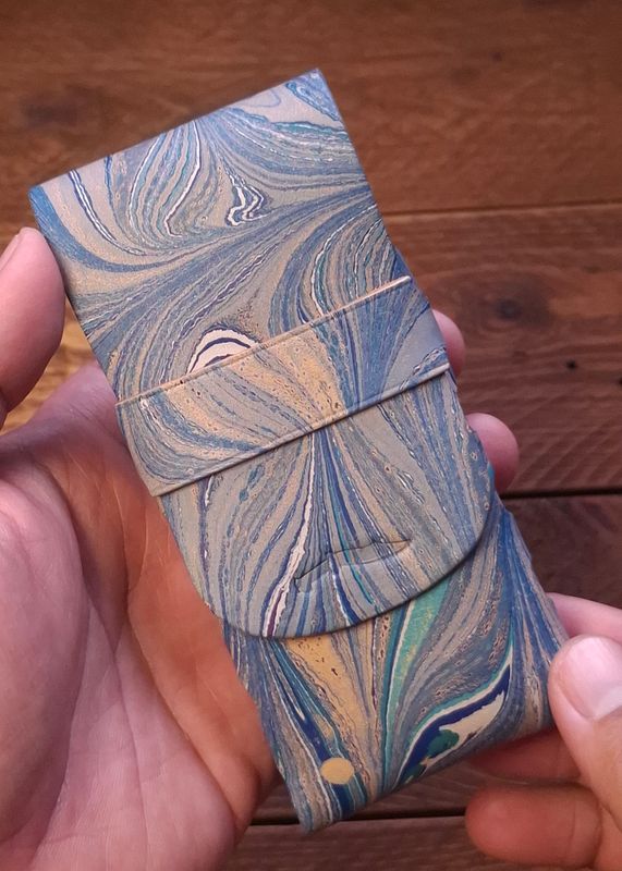 Marbled Eleanor Stitchless Fountain Pen Leather Case