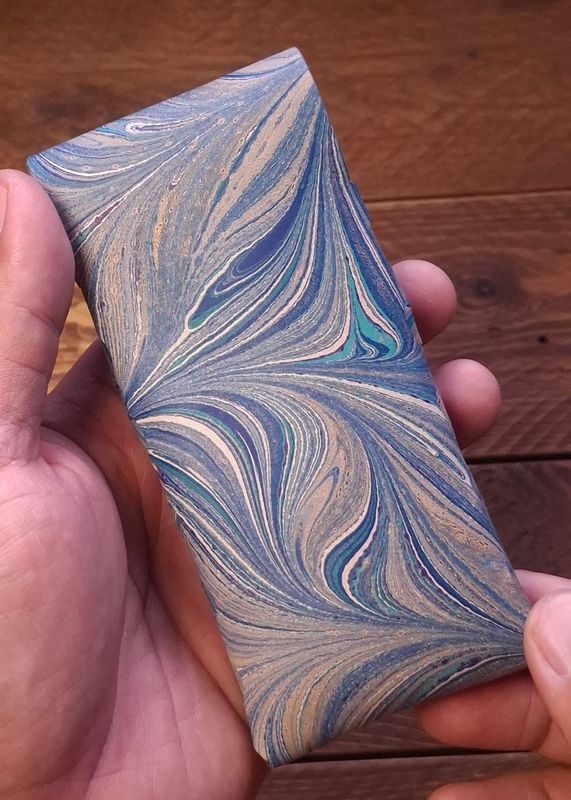 Marbled Eleanor Stitchless Fountain Pen Leather Case