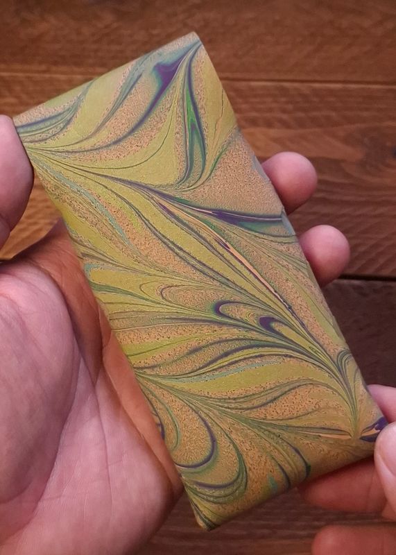 Marbled Eleanor Stitchless Fountain Pen Leather Case