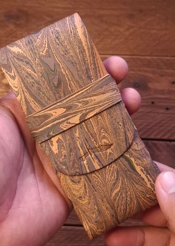 Marbled Eleanor Stitchless Fountain Pen Leather Case