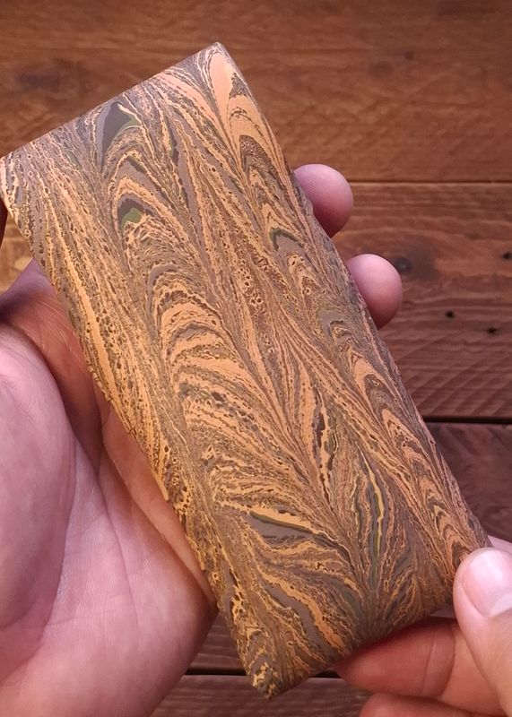 Marbled Eleanor Stitchless Fountain Pen Leather Case