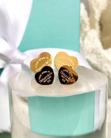 18CT Gold Plated Stainless Steel Return to NYC Stud Earrings