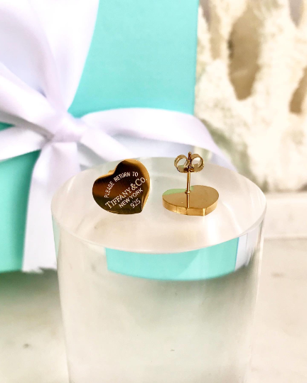 18CT Gold Plated Stainless Steel Return to NYC Stud Earrings