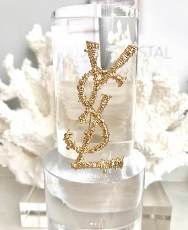 Gold Yves Brooch Pin