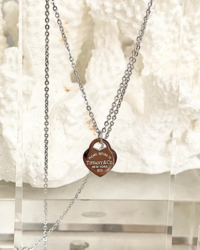 18CT Gold Return To NYC Tiffany Stainless Steel Necklace 20-27cm