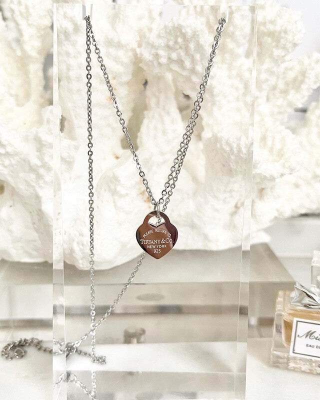18CT Gold Return To NYC Tiffany Stainless Steel Necklace 20-27cm