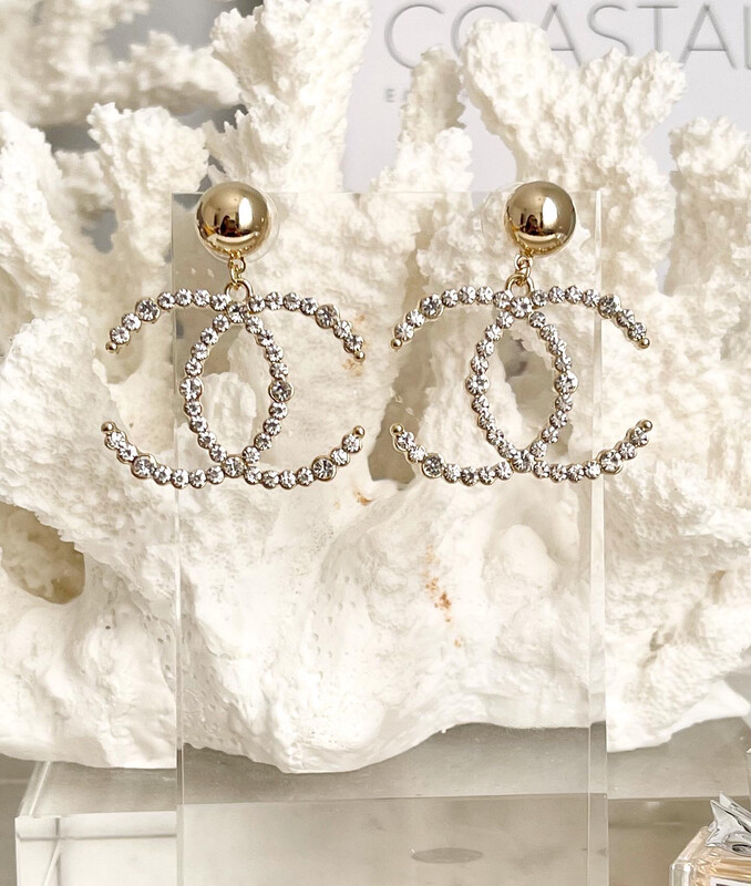 Large High Quality 18CT Gold 925 Sterling Silver Cubic Zirconia Classic Dangle Drop Earrings 3.5x4cm 