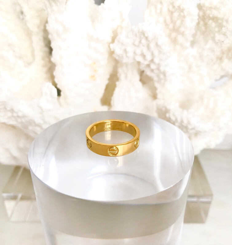 18CT Gold Plated Stainless Steel Love Rings Or SILVER Love Rings