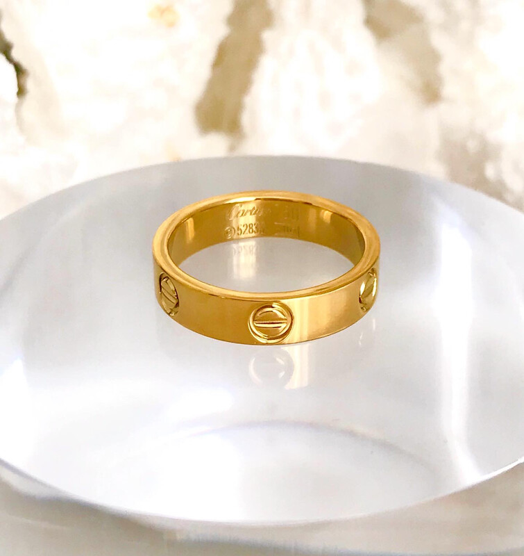 18CT Gold Plated Stainless Steel Love Rings Or SILVER Love Rings