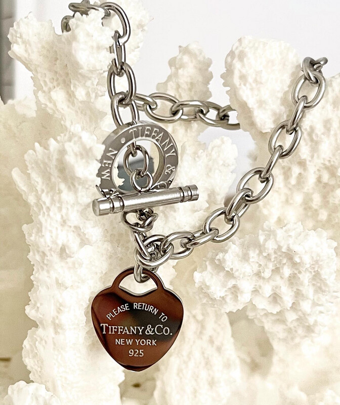 High Quality Stainless Steel Silver Return To NYC Heart Bracelet 9cm