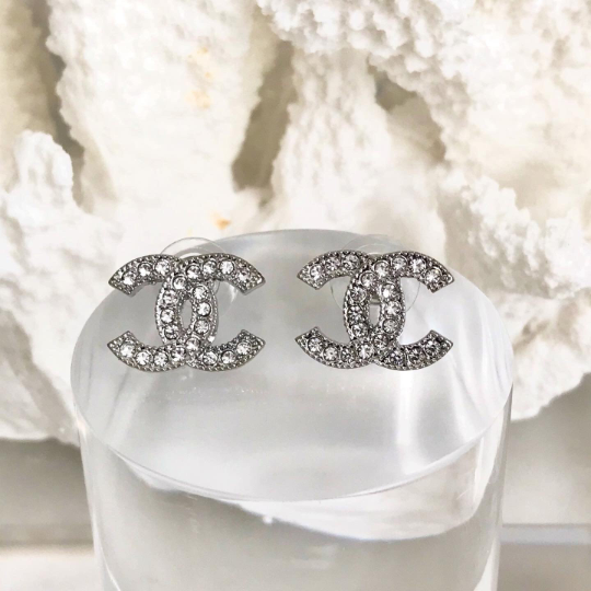 CLEARANCE* Classic Silver Plated Steel Cubic Zirconia Stud Earrings 1.2x1.7cm