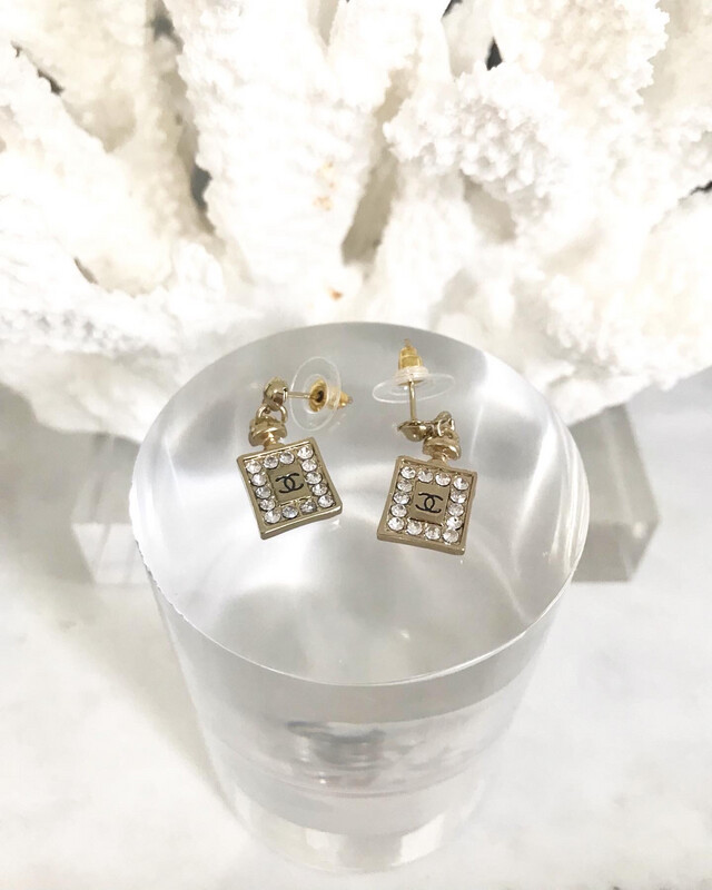 SALE* Mini Gold Plated Classic Parfum Dangle Earrings 1.3x2.3cm