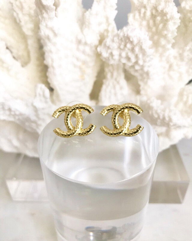 Gold Plated Classic Earrings 1.4x1.8cm