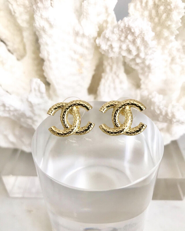 Gold Plated Classic Earrings 1.4x1.8cm