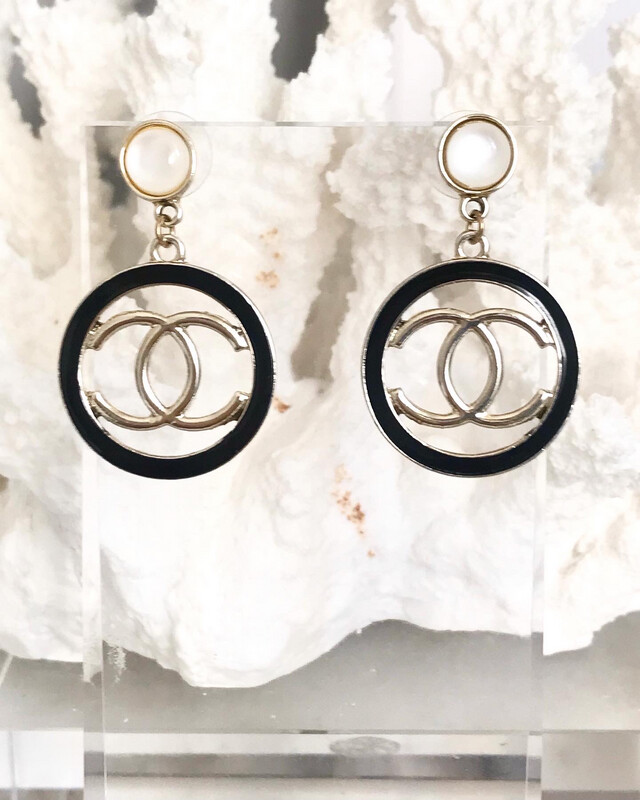 SALE* Gold Plated Classic Pearl Hoop Drop Earrings 2.7x2.7x4cm