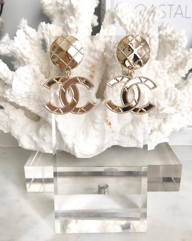 High Quality Gold Plated 925 Sterling Silver Classic Drop Earrings 3x4.5cm