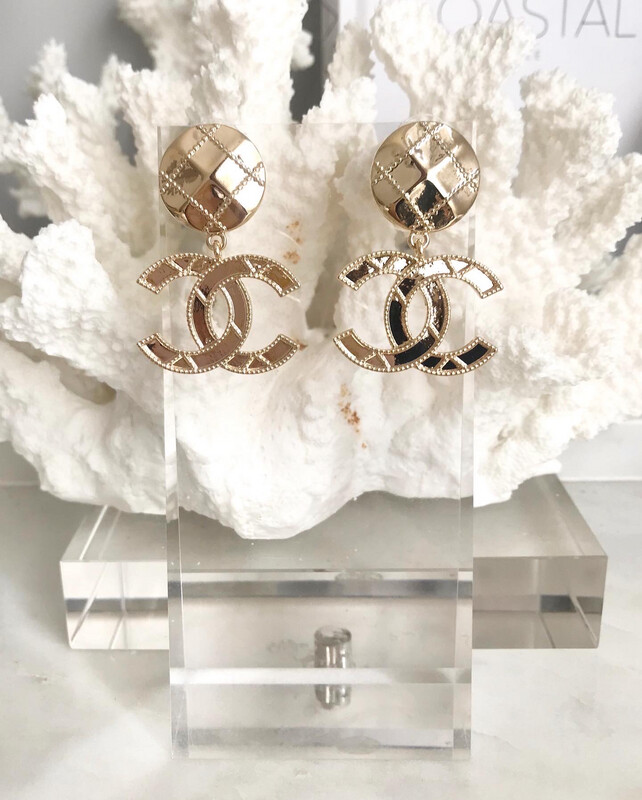 High Quality Gold Plated 925 Sterling Silver Classic Drop Earrings 3x4.5cm