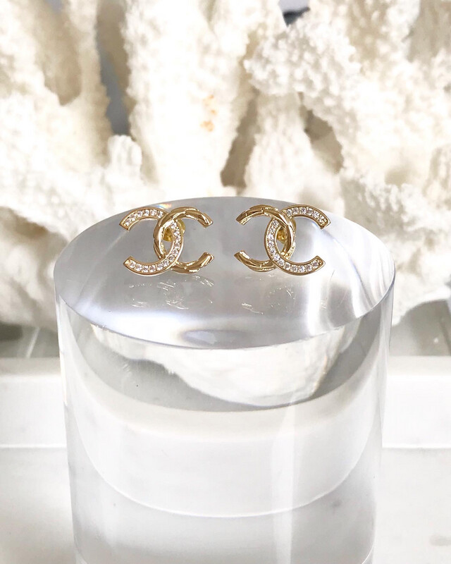 AAA+ Top Quality 18CT Gold Sterling &amp; Cubic Zirconias Classic Stud Earrings 1.2x1.5cm