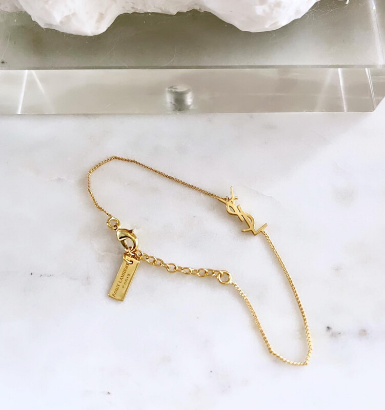 NHigh Quality Stainless Steel 18CT Gold CD YVES Bracelet (size adjustable)