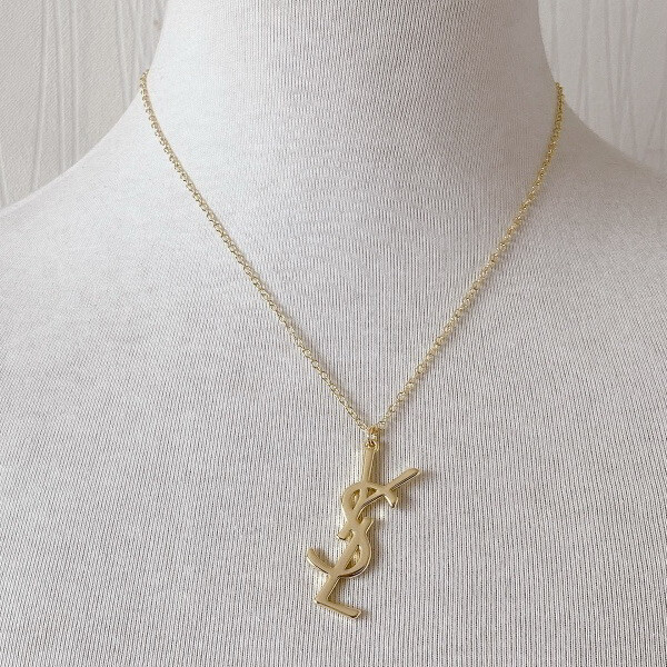 Classic YVES Gold logo necklace