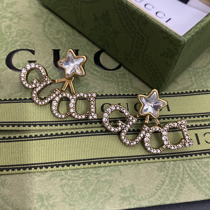 Antique Gold G logo Stud Earrings