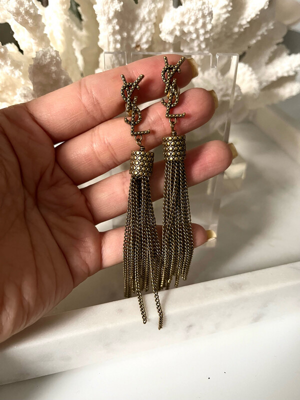 YVES Gold Tassle Earrings