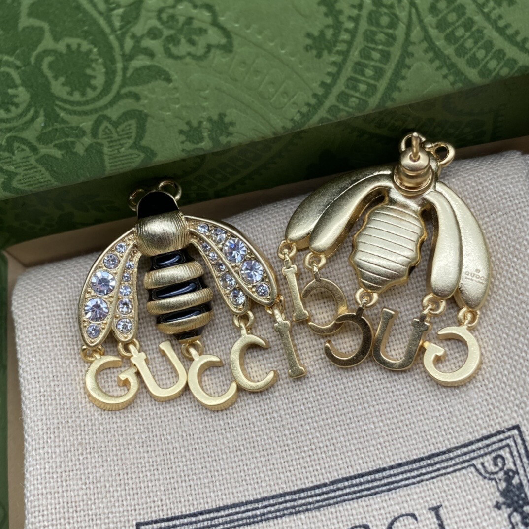 High Quality G Logo Bee Earrings