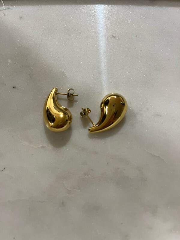 High Quality Gold Mini Tear Drops Stud Earrings 2cm