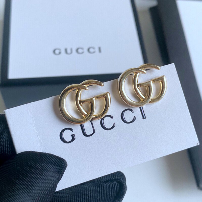 Gold Plated Medium G-Stud earrings