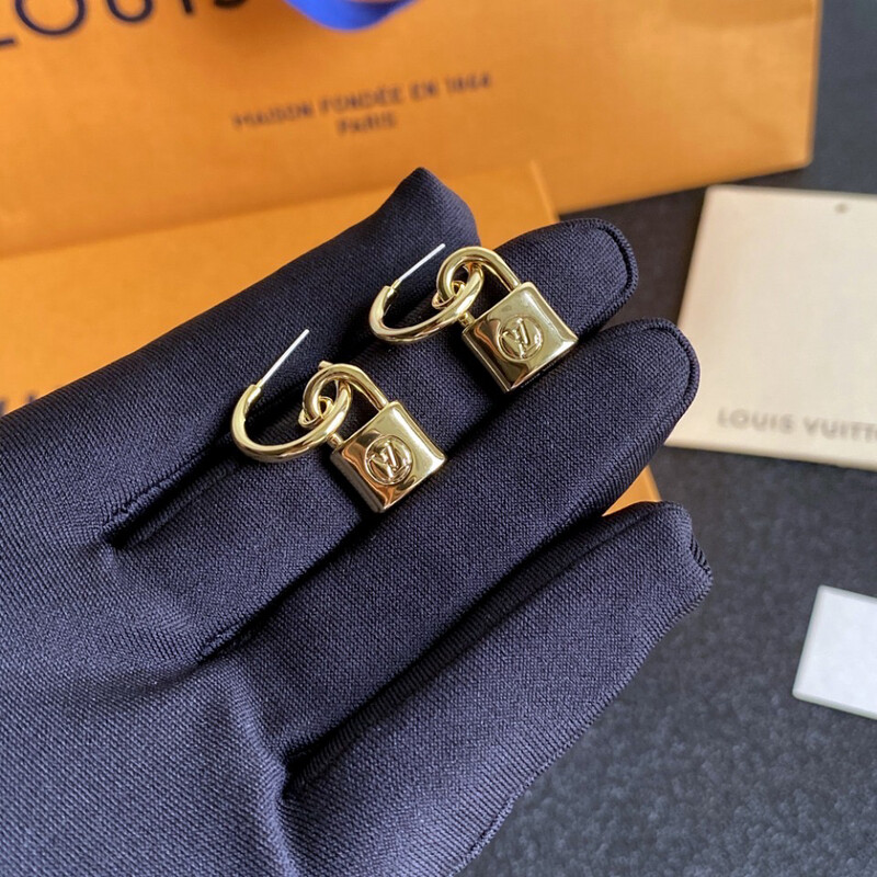 High Quality Lockit Gold Classic Drop Earrings  1x3cm