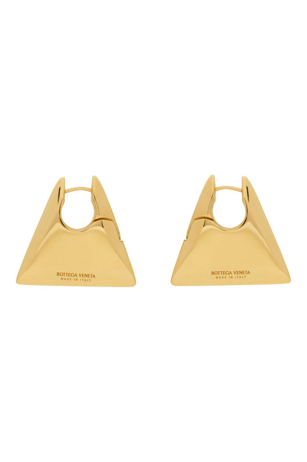 High Quality 18CT Gold Bottga Triangle Earrings