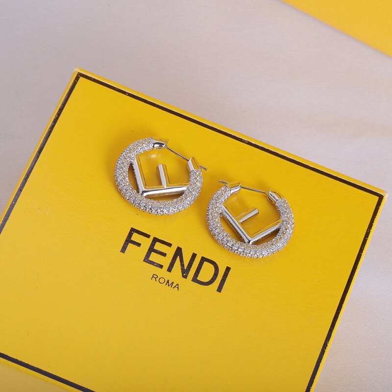 High Quality Mini Diamanté F Is For Hoops