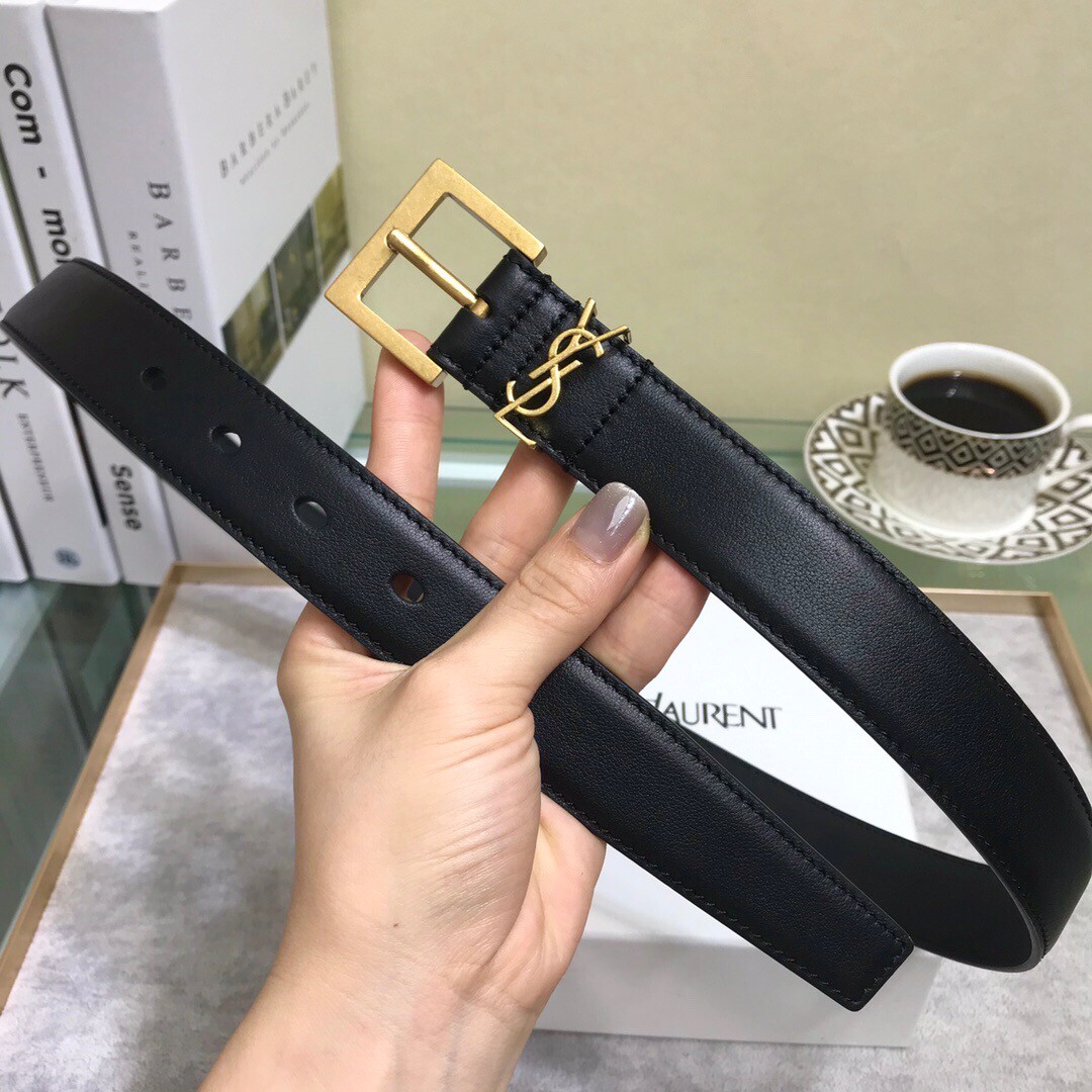 High Quality Genuine Leather YVES Belt 90cm