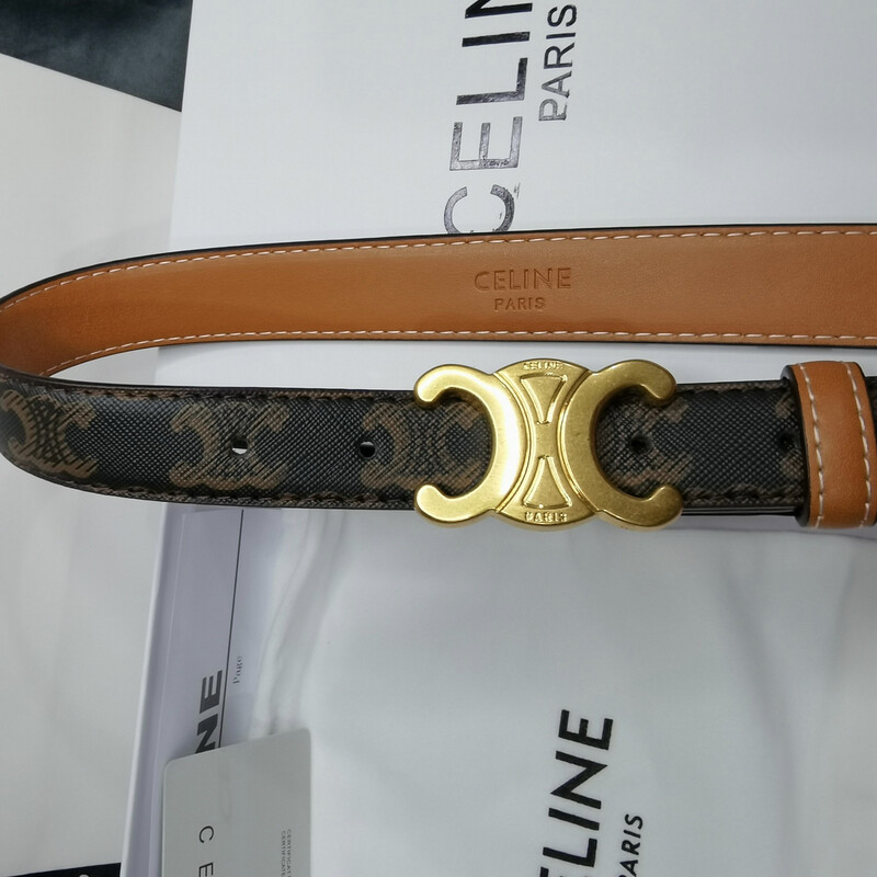 High Quality Genuine Canva/Leather Triomphe Monogram Belts 2.5cm Width