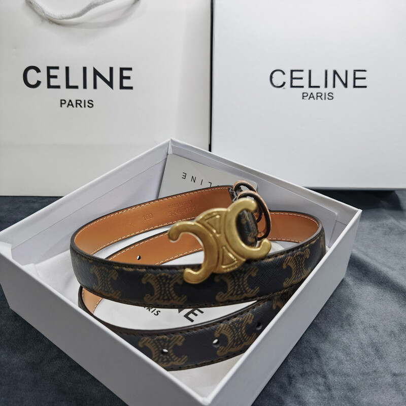 High Quality Genuine Canva/Leather Triomphe Monogram Belts 2.5cm Width