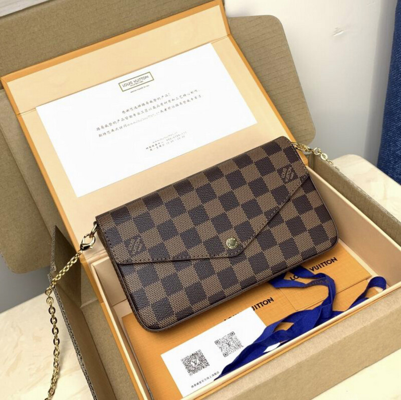 Top Quality Pochette Damier Bag Red Lining