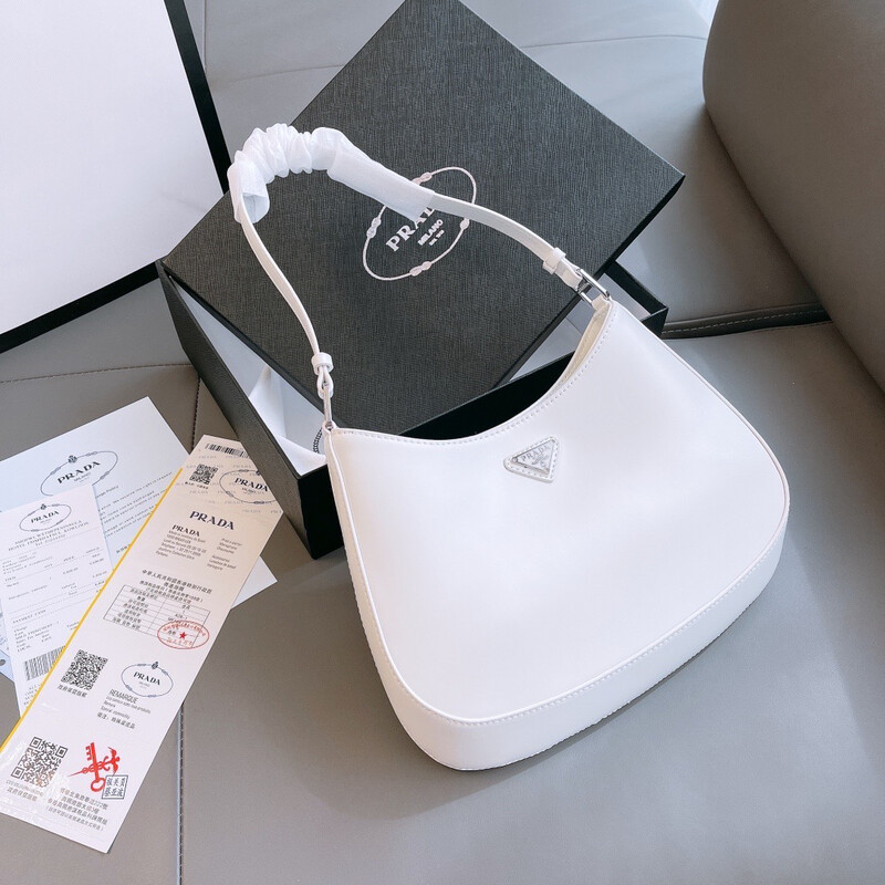 High Quality Brushed White Vegan Leather Cleo Bag