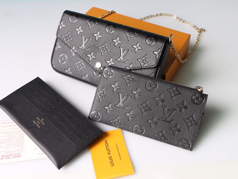 HIGH Quality Felicie Pochette In Black Empreinte Free Express