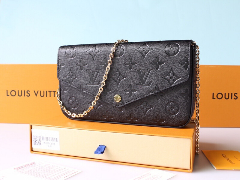 HIGH Quality Felicie Pochette In Black Empreinte Free Express