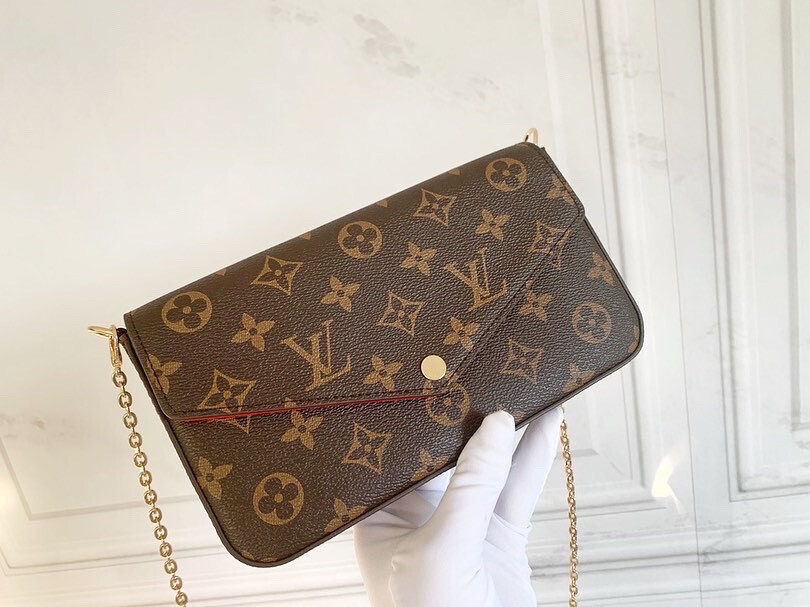 Top Quality Monogram Felicie Pochette Red Lining