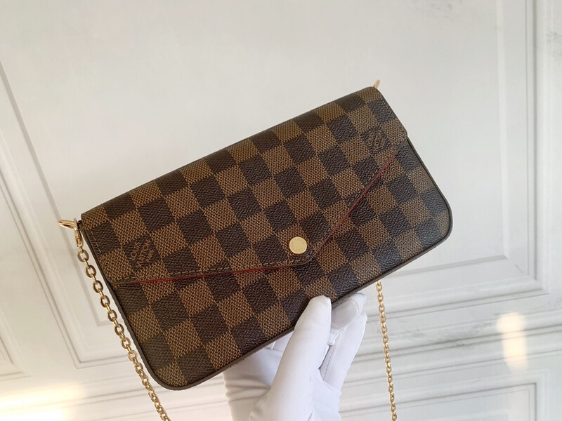 Top Quality Pochette Damier Bag Red Lining
