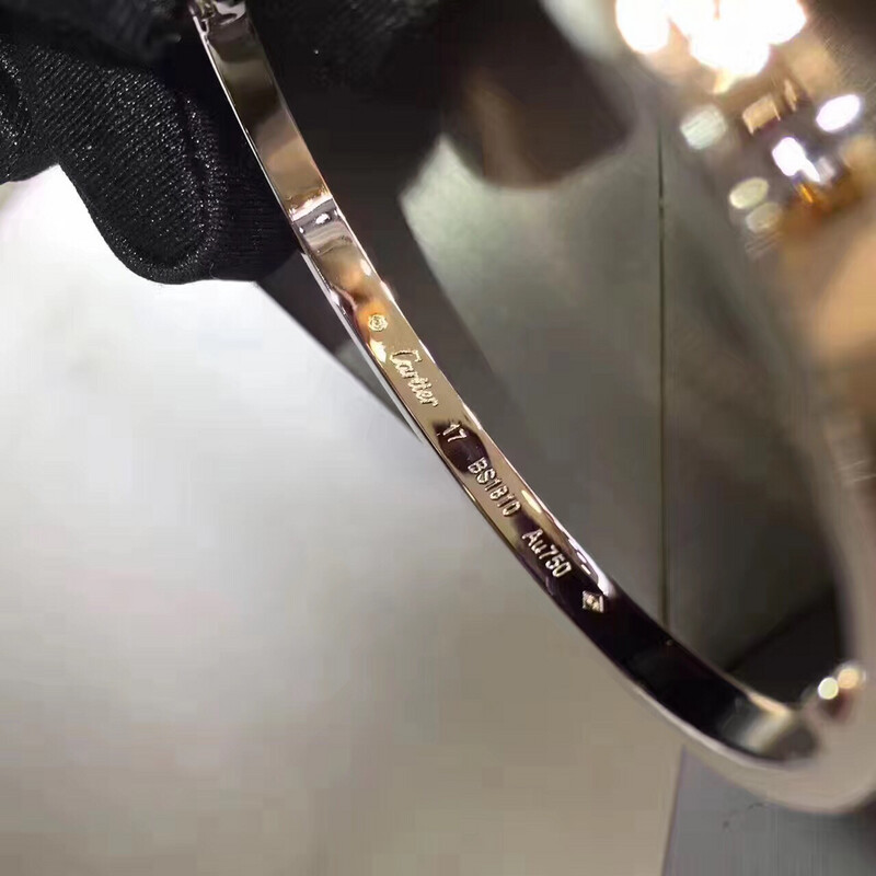 High Quality Titanium Steel Silver Love Bangle - Thin Size