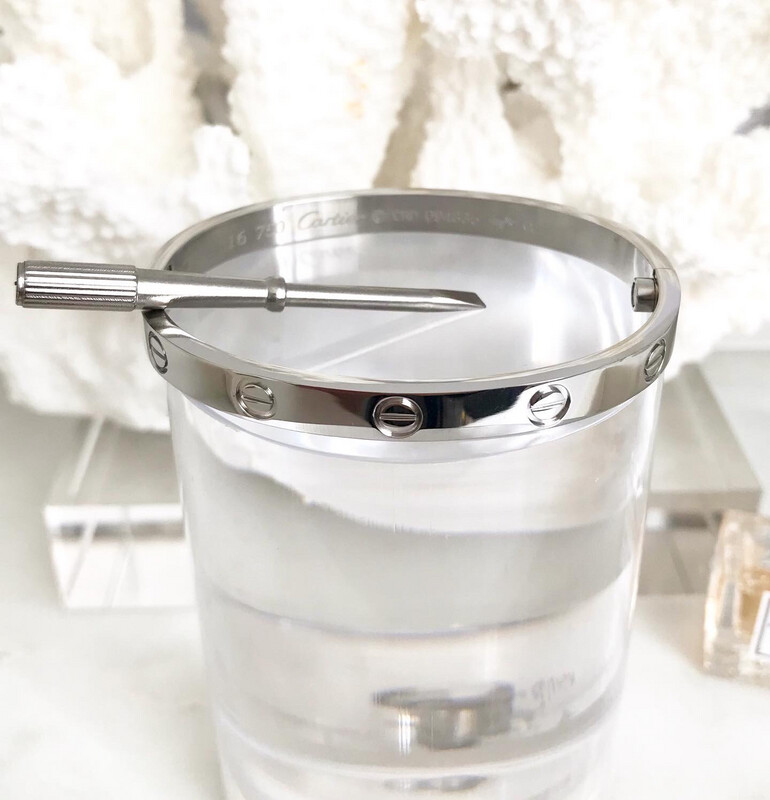 Top Quality Titanium Silver Love Bangles Size 16mm (Small)