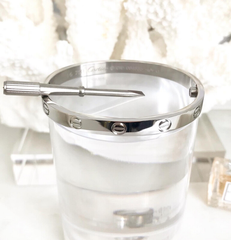 Top Quality Titanium Silver Love Bangles Size 16mm (Small)