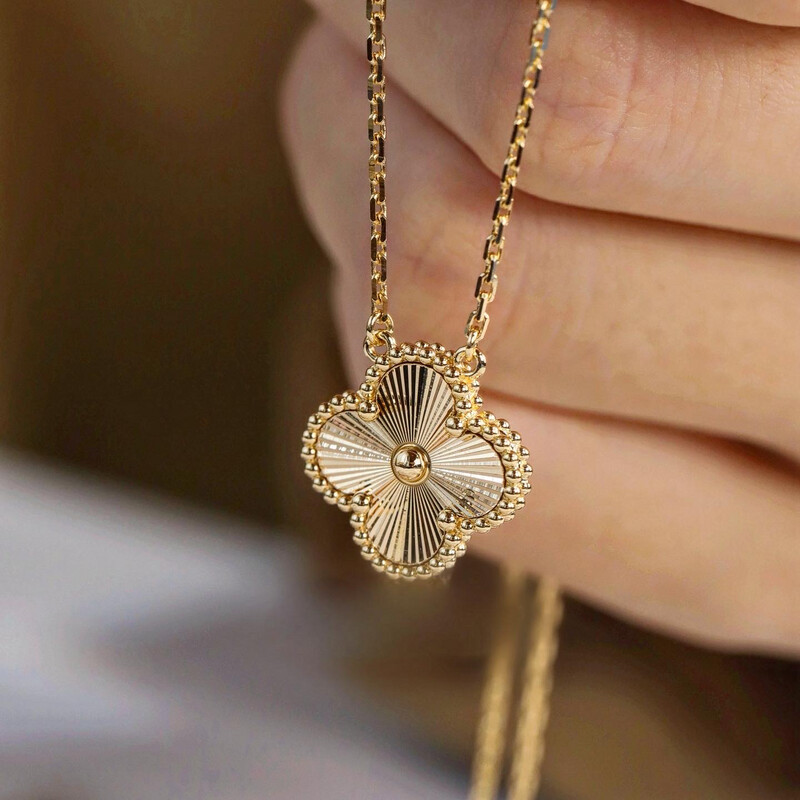 AAA+ High Quality 18CT Yellow Gold 925 Sterling Silver Arpels Necklace