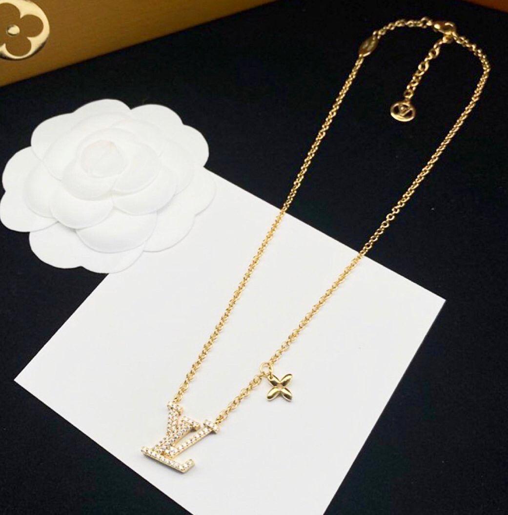 High Quality Iconic Diamond Logo Necklace