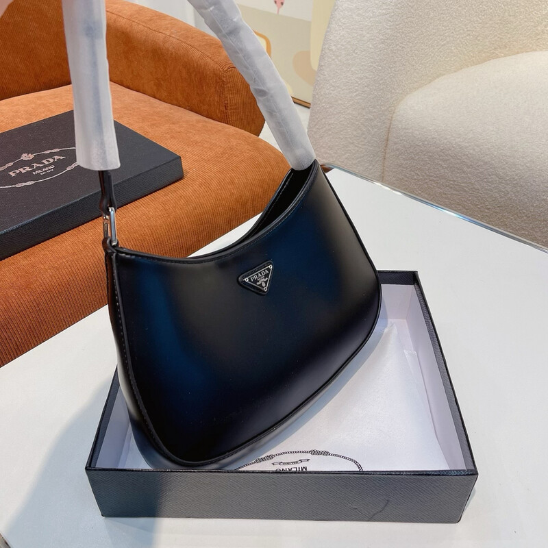 High Quality Brushed Black Vegan Leather Cleo Bag