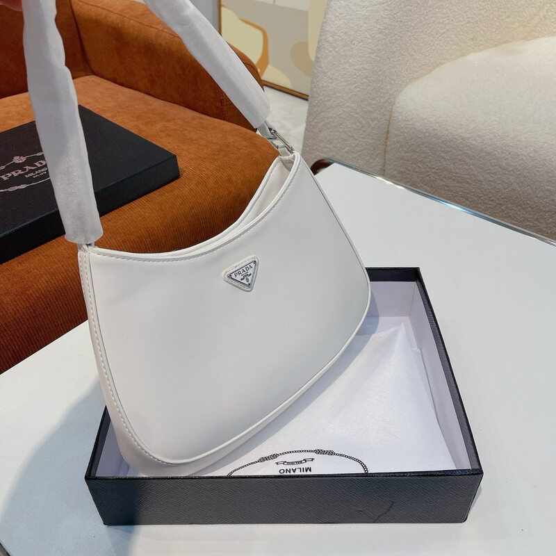 High Quality Brushed White Vegan Leather Cleo Bag